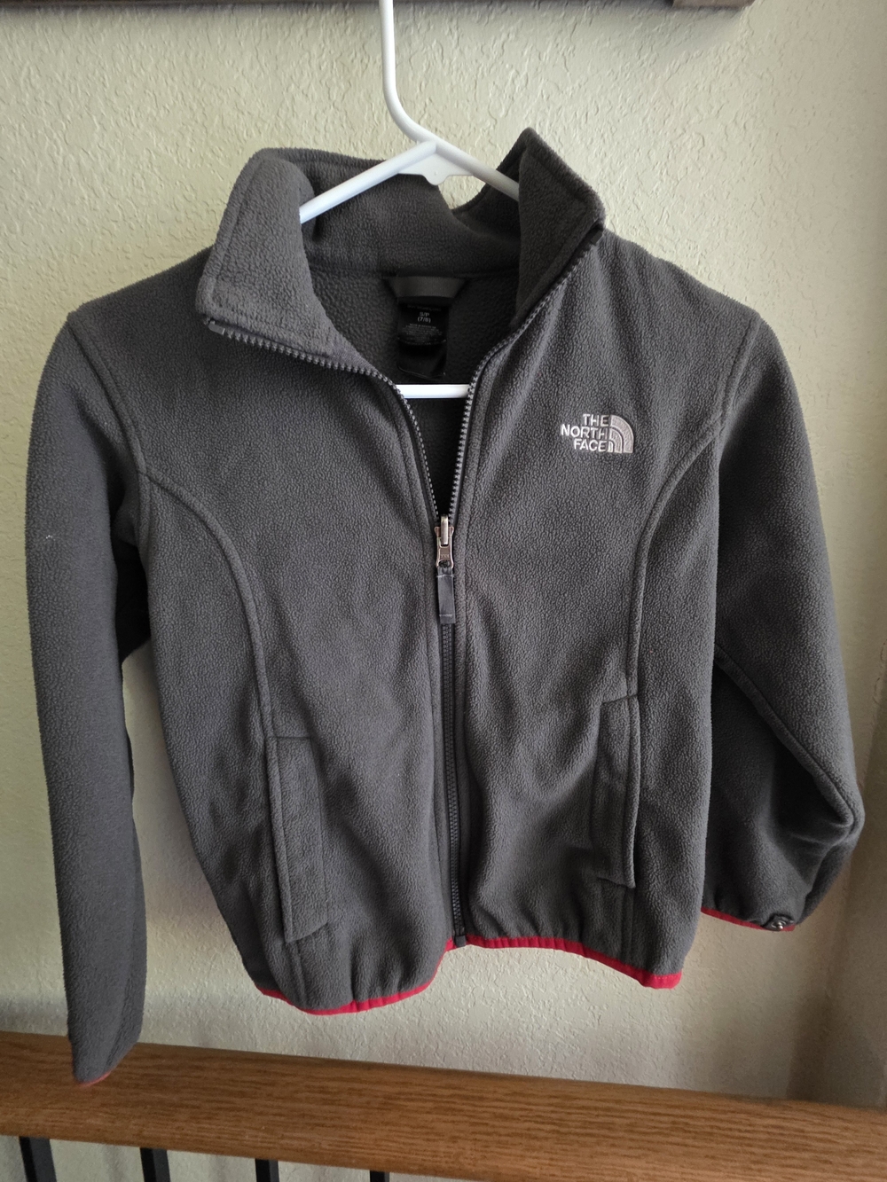 The North Face Kids' Gray Fleece Jacket 7/8 S